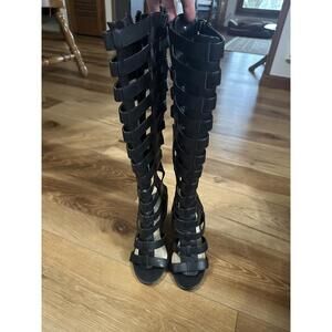Michael Antonio Women’s heeled  gladiator boot size 7 black